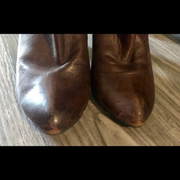 Beautiful Frye Brown Mid Calf Leather Boots! Vintage, Boho Chic! Sz 9.5 - Picture 4 of 7